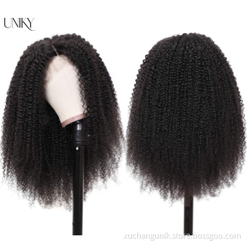 Uniky Wholesale European Virgin Hair Women Curly Wig Cuticle Aligned Full Swiss Lace Front Closure Indian Human Hair Kinky Curly